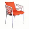 Silla de Ratán Silla de Respaldo para Ocio en el Patio Silla Tejida de Ratán para Balcón Exterior Muebles Tejidos de Ratán Grandes y Planos para Terraza de Villa