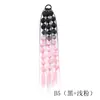 Peluca de cola de caballo con forma de burbuja y linterna, trenza grande para mujer, trenza retorcida, trenza navideña a mano