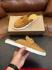 Mocasines slip-on para hombre de cuero gamuza CL con hebilla de caballo, mules perezosos sin talón, zapatos para hombre de talla grande transfronterizos