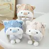 Gorro Protector de Oídos para Niños Estilo Coreano Lindo Dibujo Animado Pequeño Dinosaurio Gorro de Punto Grueso Forrado de Polar Cálido para Niños