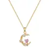 [Aço titânio] Estrela Lua Amor Luz Temperamento de luxo Lindo colar de diamantes Feminino All-match Clavícula Corrente Corrente de aço titânio