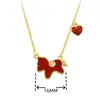 Collar de Conchas Cadena para Clavícula para Mujer, Signo Zodiacal Caballo, Corazón Dorado, Colgante de Flor de Lujo Ligero, Caballo Elegante, Símbolo de Riqueza, Cobre Rojo