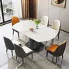 Mesa de comedor de pizarra, extensible y plegable, diseño minimalista moderno, adecuada para apartamentos pequeños, se puede usar como mesa cuadrada o redonda