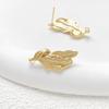 Brincos de folha pendurados únicos de estilo de design de preservação de cor banhado a ouro 14k DIY Brincos barrocos feitos à mão Brincos Acessórios Material
