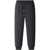 Pantalones de Algodón para Hombre y Mujer de Invierno con Forro Polar Engrosados Pantalones de Hombre para Personas de Mediana Edad y Mayores Rodilleras de Pelo Largo Pantalones de Chándal de Polar Ártico Cálidos