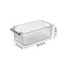 Listra com alça de madeira Caixa de armazenamento de mesa Caixa de organização de artigos diversos para cozinha e banheiro Caixa de armazenamento Caixa de armazenamento para lanches