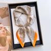 Pañuelo Cuadrado Pequeño Fresco y Dulce de 70 cm, Pañuelo de Seda Artificial, Pañuelo para el Cuello Estampado, Pañuelo Versátil Profesional, Bufanda