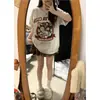 Camiseta de Manga Corta de Algodón Puro Estilo Retro de Dibujos Animados Americanos Betty Miss para Mujer Verano Diseño Holgado Top de Nicho Ins Tendencia