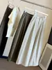 Pantalones Retro Elásticos de Cintura Alta de Pierna Ancha para Mujer, Nuevo Estilo Otoño, Holgados, Adelgazantes, Caídos, Casual Rectos Tipo Plátano