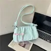 Bolso de Mano Nuevo de Verano Elegante y Sencillo con un Diseño Único y Moderno de Almohada de Lunares, Bolso de Hombro Relajado y Moderno