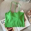 Camisole de Alça para Meninas Quentes Roupa Externa Feminina Sem Costas Roupa Íntima Curta Desejo Puro Sem Costura Envolto no Peito Sexy Linda Costas Roupa Íntima para Mulheres