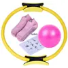 Numbwin Set de Yoga y Pilates Bandas de Resistencia Discos Deslizantes Equipo de Ejercicio de Diecisiete Piezas Equipo de Fitness para el Hogar