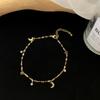 Luna Estrella con Diamante Ancla Sexy para Mujer Moderna Celebridad de Internet Cadena para el Tobillo de Acero de Titanio Accesorios de Ancla de Moda Joyería de Personalidad para Novia Hermana