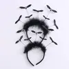 Diadema de murciélago de cinco cabezas para Halloween, juguetes para niños, artículos para festivales, accesorios de baile, fábrica de diademas, venta al por mayor directa