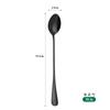Colher Longa de Aço Inoxidável Cabo Longo Colher para Mexer Café Bebidas Geladas Colher Espessa 1010 Louça Colher Longa para Gelo Colher de Bar Estilo Coreano