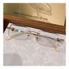 Gafas sin Montura de Borde Cortado con Diamantes Bling-Bling Tachonadas de Estrellas con Montura Pequeña y Lentes Graduados