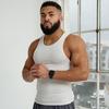 Chaleco Deportivo Casual de Punto de Seda Helada de Secado Rápido con Costillas para Fitness para Hombre Chaleco Muscular con Forma de I para Hombre