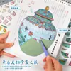 Colección de Pegatinas de Restauración de Reliquias Culturales Antiguas, Pegatinas de Restauración y Paisajismo Antiguo, Cuadernos con Escenas Estéreo 3D, Soporte para Dropshipping