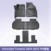 Adequado para Chevrolet Traverse 2024-2025 Tapete de Chão 3D para Todas as Estações em TPE Tapete do Porta-Malas