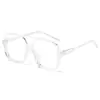 Gafas de Sol Vintage de Doble Puente con Montura Inferior Moda Europea y Americana Cuadradas de Marco Grande Celebridad de Internet Maquillaje Sencillo Gafas de Sol Versátiles