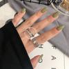 Anillo de dedo índice abierto con números romanos en plata esterlina S925 para mujer, sencillo, moderno, personalizado, estilo retro.
