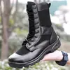 Botas de Combate de Malla Ultraligeras de Verano para Hombre, Botas Martin Transpirables, Cremallera, Botas Nuevas de Combate para Senderismo, Botas de Trabajo, Zapatos de Seguridad