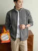Cardigan Suéter Grueso de Terciopelo yingao Invierno Cuello Alto Cremallera Cálido Casual Color Sólido Estilo Old Money Mediana Edad Ropa para Hombre