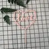 Nuevo Topper para Pastel de San Valentín Globo Corazón de Amor Silla Doble Decoración Acrílica Estilo Ins
