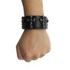 Pulsera de cuero con remaches de calavera punk europea y americana original, pulsera de cuero con remaches retro, ventas directas de fábrica