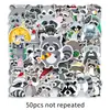50 pequeños mapaches grafitis personalidad transfronterizo dibujos animados animales lindos DIY monopatín teléfono móvil equipaje pegatinas impermeables