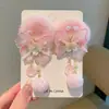 Acessórios de Cabelo Vermelhos Estilo Chinês para Crianças Meninas, Presilhas de Cabelo para Apresentações de Ano Novo, Pentes Antigos, Enfeites de Cabelo de Borboleta