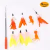 Brinquedo de Gato tipo Varinha com Guizos para Atacado Transfronteiriço, Gadget para Alívio do Tédio, Varinha Colorida com Penas, Autoentretenimento, Brinquedo Resistente à Mordida para Gatos