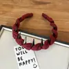 Aro de Cabelo Antiderrapante com Dentes Envolto em Lã para Outono e Inverno para Mulheres 2025 Novo Headband de Caveira Alta Presilha Fashion Acessórios de Cabelo