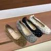 Zapatos de tacón de noche de temporada para el primer encuentro 2026 Otoño Retro coreano Lunares Lazo Punta cuadrada Bailarinas poco profundas