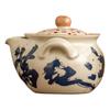 Bule de caligrafia Manjianghong para quebrar o chá Household Single Kung Fu Tea Set Forno Ru estilo chinês Aquário Pote Pote portátil não quente