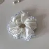 Goma para el pelo de encaje de malla coreana 2026 para mujer, accesorio simple, pañuelo cuadrado de encaje, accesorio elástico para coleta
