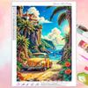 Más Vendido Transfronterizo Escenario de Casa de Pueblo de Dibujos Animados DIY Lleno de Diamantes Sala de Estar Dormitorio Pegatinas Decorativas Fabricante de Pintura de Diamantes