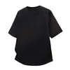 Camisa Polo Desconstruída de Manga Curta com Meio Zíper para Homens, Estilo Scoundrel Cool, Toque de Luxo, Estilo Camiseta de Malha, High Street Americana, Manga Curta de Verão