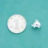 Nuevo Colgante de Elefante Tridimensional de Plata de Ley 925 Bañado Finamente en Plata Lisa Encanto de Elefante Pequeño Pulsera de Cristal DIY Accesorios de Plata