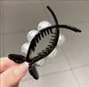 Celebridad de internet nuevo pasador de lazo negro parte trasera de la cabeza cuchara verano tocado clip superior pasador de lazo grande cuerda para el cabello accesorios para el cabello