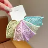 Faixa de Cabelo Colorida Alargada Oca Infantil para Meninas Irem à Escola com Rabo de Cavalo Alto Corda de Cabelo Elástico Alto Borracha Headwear
