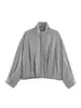 Comercio exterior transfronterizo ropa de mujer otoño nuevo estilo europeo y americano moda versátil cuadros chaqueta aviador 3046211