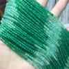 Facetado Verde Semiterminado 2.5mm Ágata Verde Gradiente Natural Diamante Azúcar Cristal Natural Facetado Verde