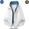 Chaqueta con capucha de dos piezas de alta calidad de la marca NASA para hombre, moderna y versátil, con un toque de alta gama, adecuada para primavera y otoño