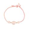 Pulseira de Cristal Rosa Gatinho Tecida à Mão Badu Quartzo Rosa Natural Design de Nicho Pulseira Presente para Melhor Amigo Pulseira