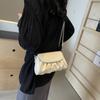 Bolsa Versátil de Textura Niche para Axila Feminina, Nova Tendência Verão 2026, Elegante, Estilosa, Pequena Quadrada de Ombro Cruzado