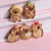 Serie Luminosa de Capibara Dibujos Animados DIY Pasador Cuerda para el Cabello Pegamento de Crema Funda para Teléfono Móvil Agujero para Taza de Agua Accesorios para Zapatos