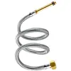 Tubo Trançado de Aço Inoxidável 304 de 1/2 Polegada Tubo de Entrada de Água Quente e Fria para Vaso Sanitário Aquecedor de Água, Resistente a Altas Temperaturas e Alta Pressão, Mangueira Metálica à Prova de Explosão