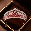 2026 Nuevo Modelo Corona de Cristal Blanco Nupcial Europea y Americana Accesorios para Vestido de Novia Modelo Pasarela Transfronterizo Corona Barroca