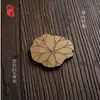 Tapete Marrom Tapete de Isolamento Térmico Seda de Bambu Coaster Carbonizado Quadrado Tapete de Chá para Cerimônia do Chá Suporte para Bule Suporte para Chá Suporte para Copo Acessórios para Conjunto de Chá Kung Fu